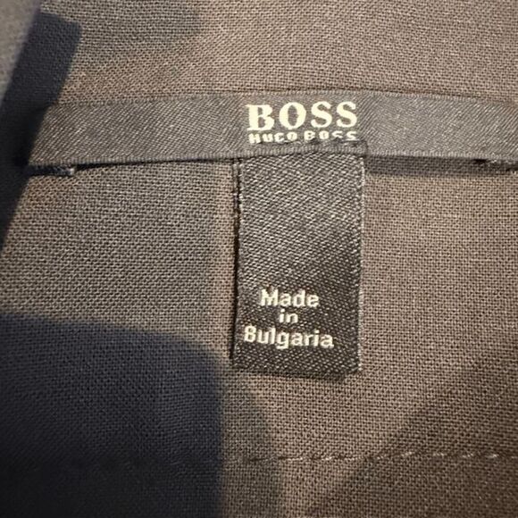 Hugo Boss Veronice Wool Pencil Skirt Charcoal Gray Back Slit Zip Closure Size 8 - Picture 6 of 11